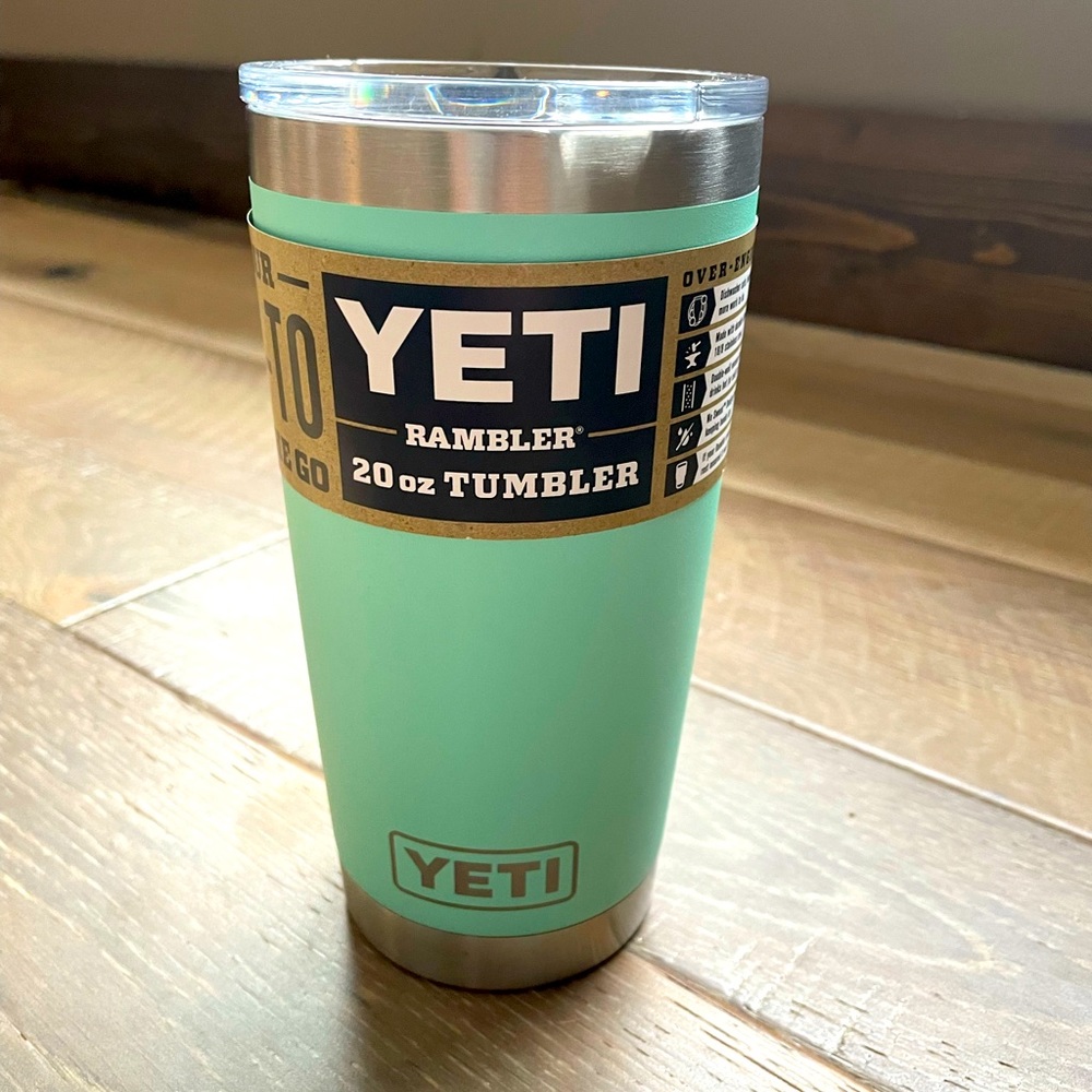 Brand new Seafoam Yeti 20oz rambler